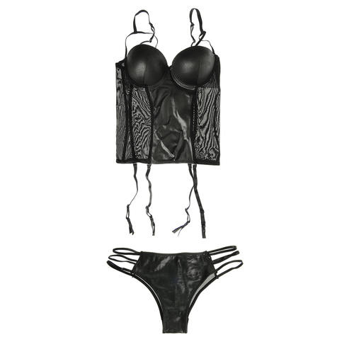 Set senzual, lenjerie intima neagra