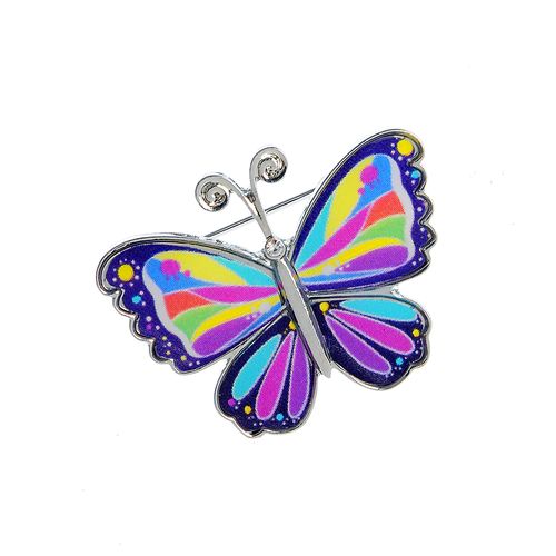 Brosa martisor, fluture multicolor