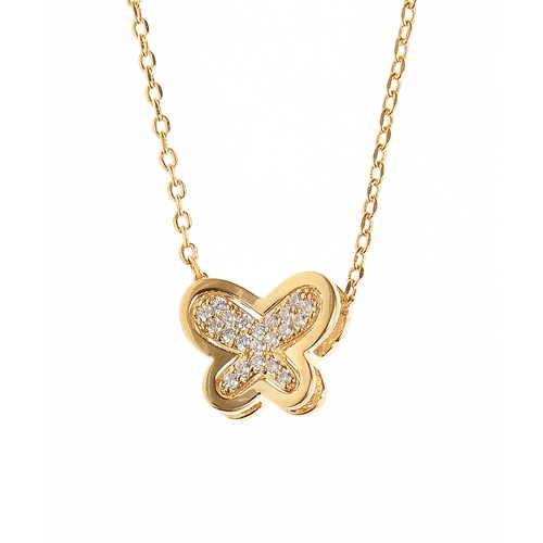 Colier placat cu aur, cu fluture