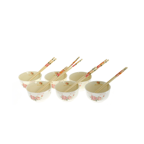 Set 6 boluri cu betisoare chinezesti