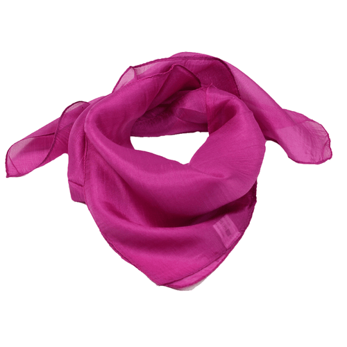 Esarfa patrata, mica, din matase fucsia