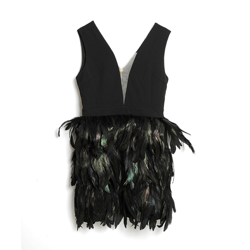 Rochie party, cu pene, m