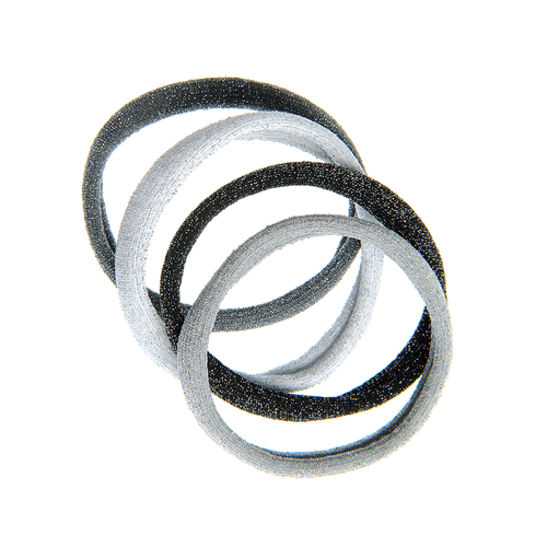 Set 4 elastice par, nuante gri