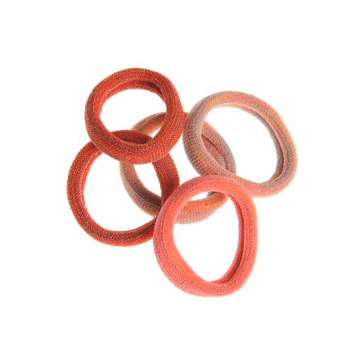Set 5 elastice par, tonuri portocalii