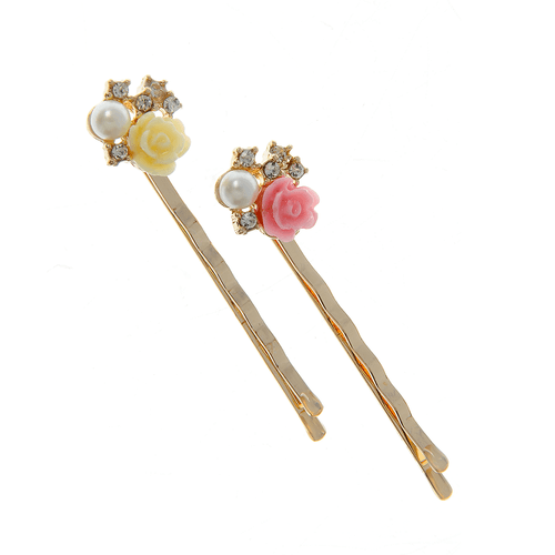 Set 2 agrafe de par, florale