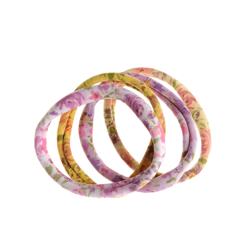 Set 4 elastice cu flori