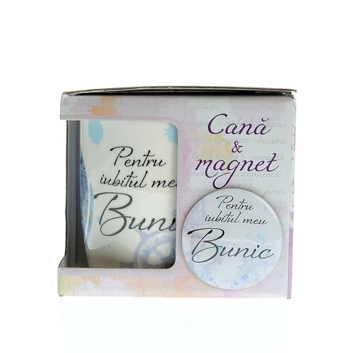 Cana si magnet, cadou pentru bunic