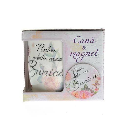 Cana si magnet, cadou pentru bunica