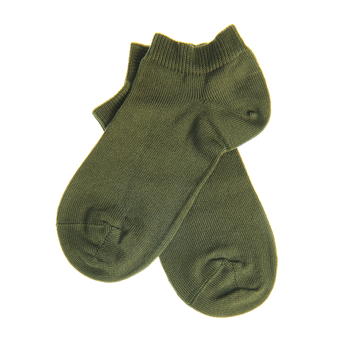 Sosete scurte, verde kaki pentru copii