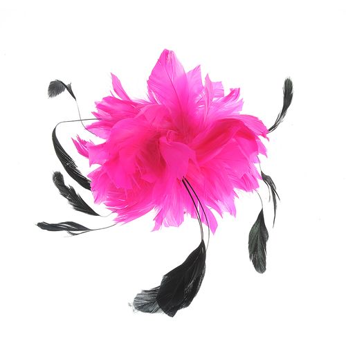 Agrafa cu pene fucsia