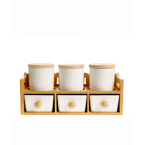 Raft cu recipiente condimente