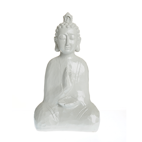 Statueta orientala, Buddha alb