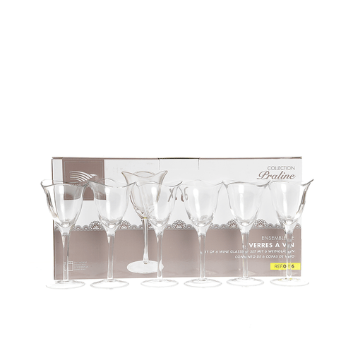 Set 6 pahare vin, ondulate
