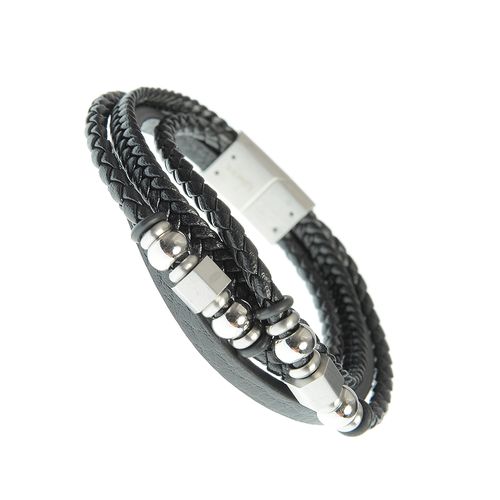 Bratara piele, cu 4 curele