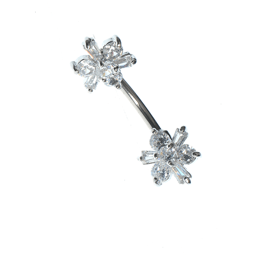 Piercing otel, 2 flori