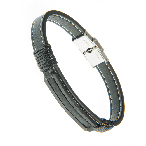 Bratara cool din piele neagra