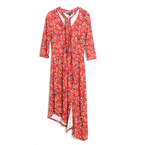 Rochie asimetrica, model floral, m