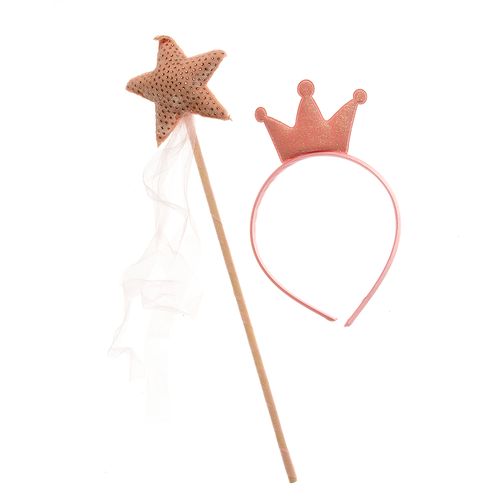 Set 2 accesorii roz printesa