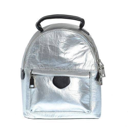 Rucsac argintiu, aspect creponat