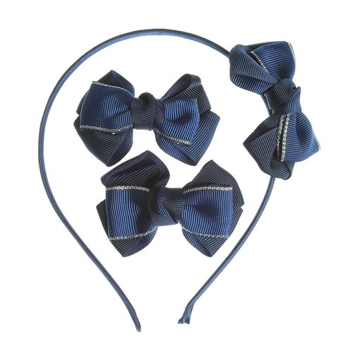 Set bentita si agrafe bleumarin