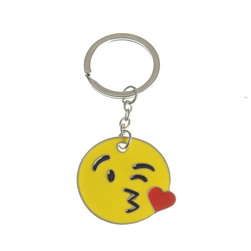 Bijuterie metalica, smiley face galben