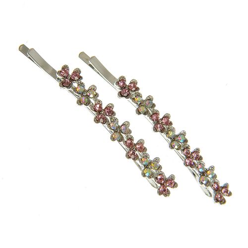 Set 2 agrafe argintii metalice