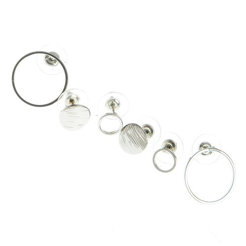 Set cercei argintii, 3 perechi