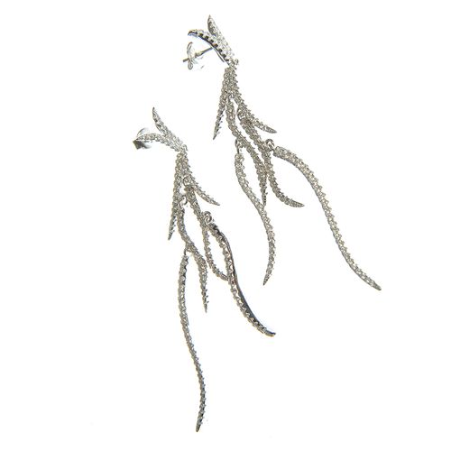 Cercei argint, stil candelabru
