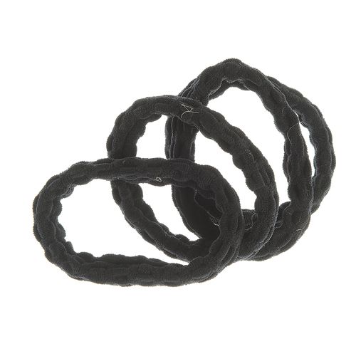 Set 4 elastice par, negre, buclate