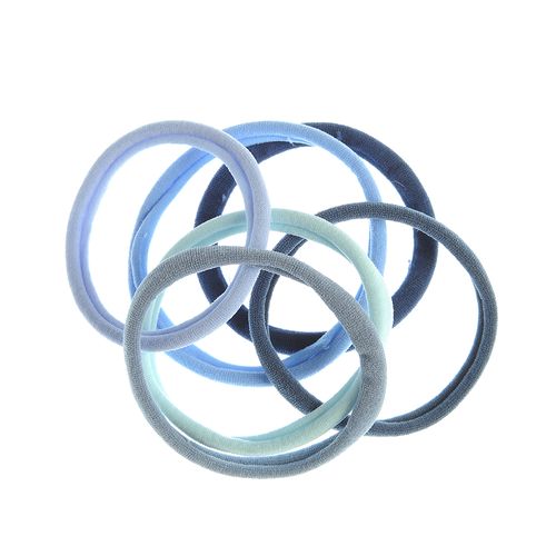 Set 6 elastice albastre, pentru par
