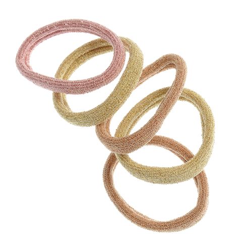 Set 6 elastice cu fir auriu, pentru par