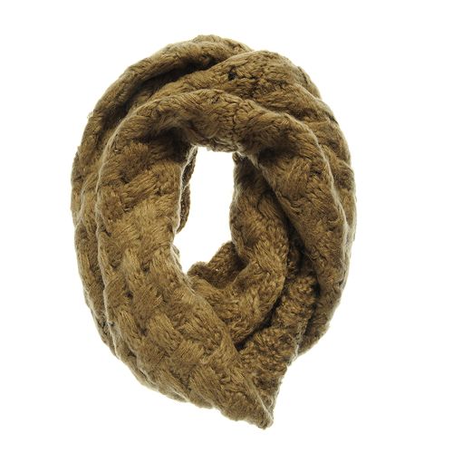 Fular taupe circular impletit