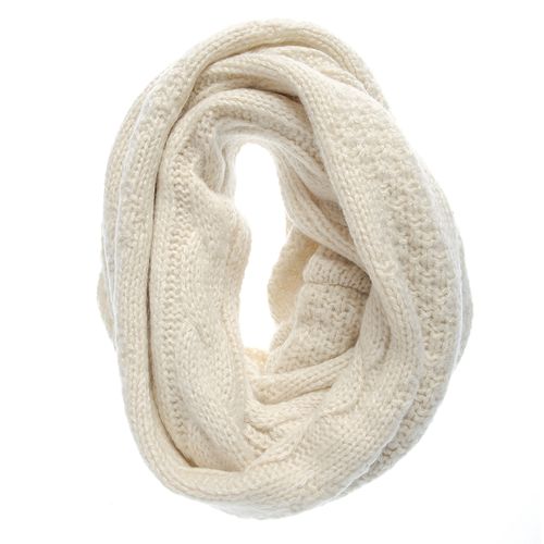 Fular bej deschis tricotat clasic