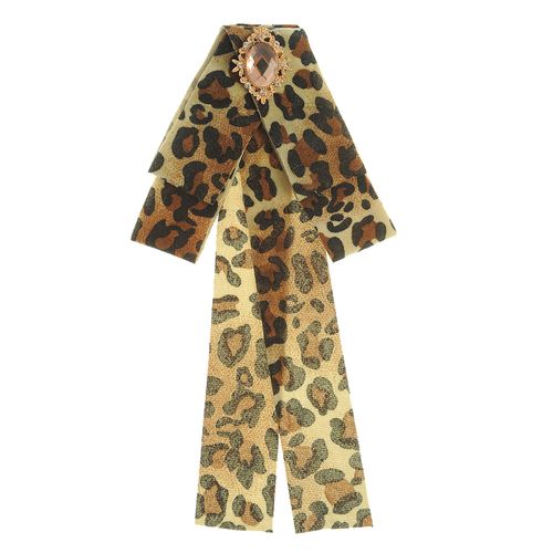 Brosa animal print, tip cravata