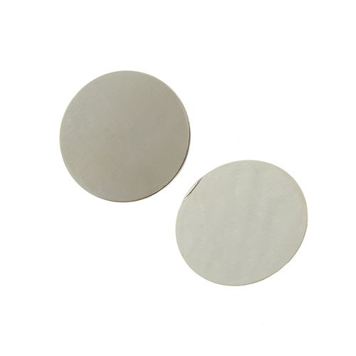 Cercei cu clips, disc argintiu
