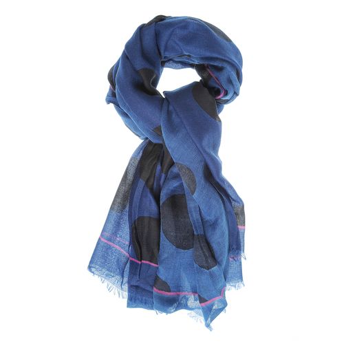 Esarfa bleumarin, cu buline mari