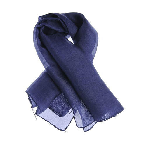 Esarfa patrata, matase bleumarin