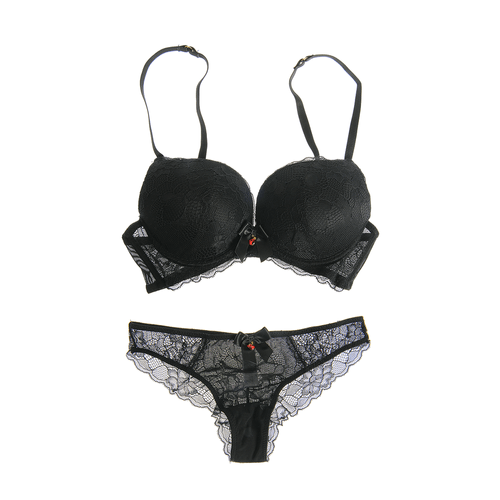 Set lenjerie intima, dantela neagra, 90 b