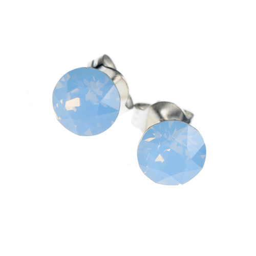 Cercei delicati, cu cristal swarovski albastru