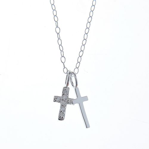 Colier argint, cu cruciulite