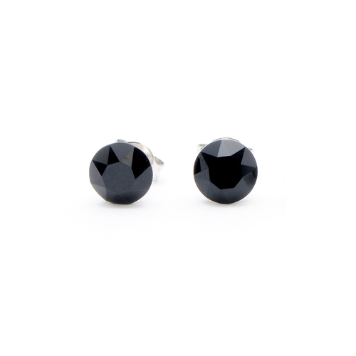 Cercei cu elemente negre swarovski - cercei cu elemente swarovski, delicati