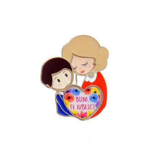 Brosa buni, te iubesc - brosa martisor, buni, te iubesc