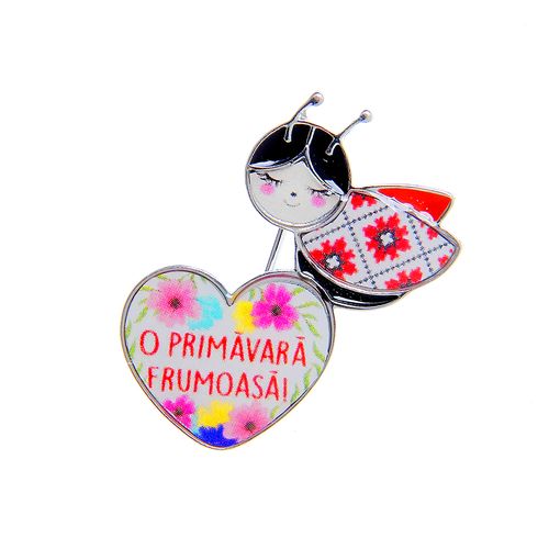Brosa cu mesaj primavara