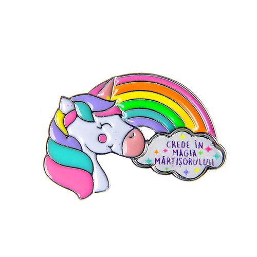Brosa unicorn curcubeu