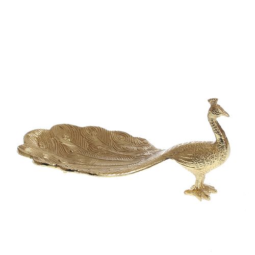 Decoratiune aurie tava paun