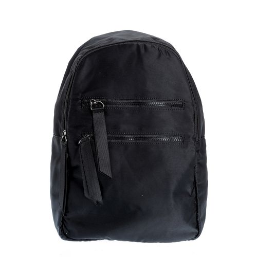Rucsac negru, fermoare cu panglici