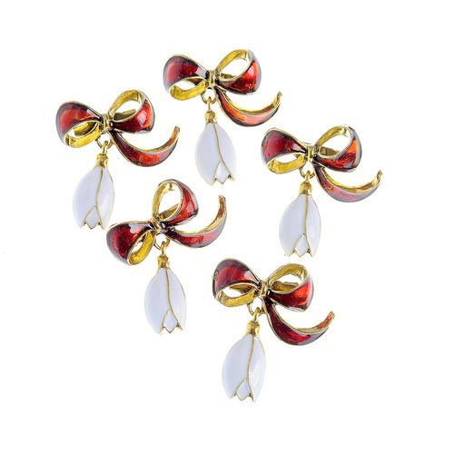 Set 5 brose, ghiocei cu funda