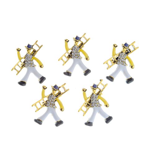 Set 5 brose, cosar alb