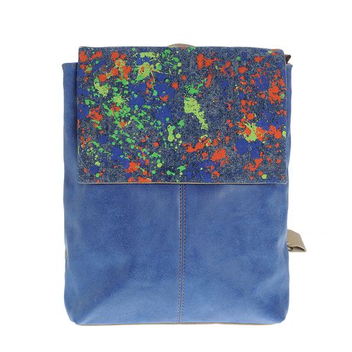 Rucsac albastru, cu pete decorative
