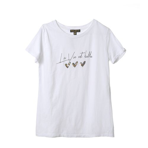 Tricou alb, la vie est belle